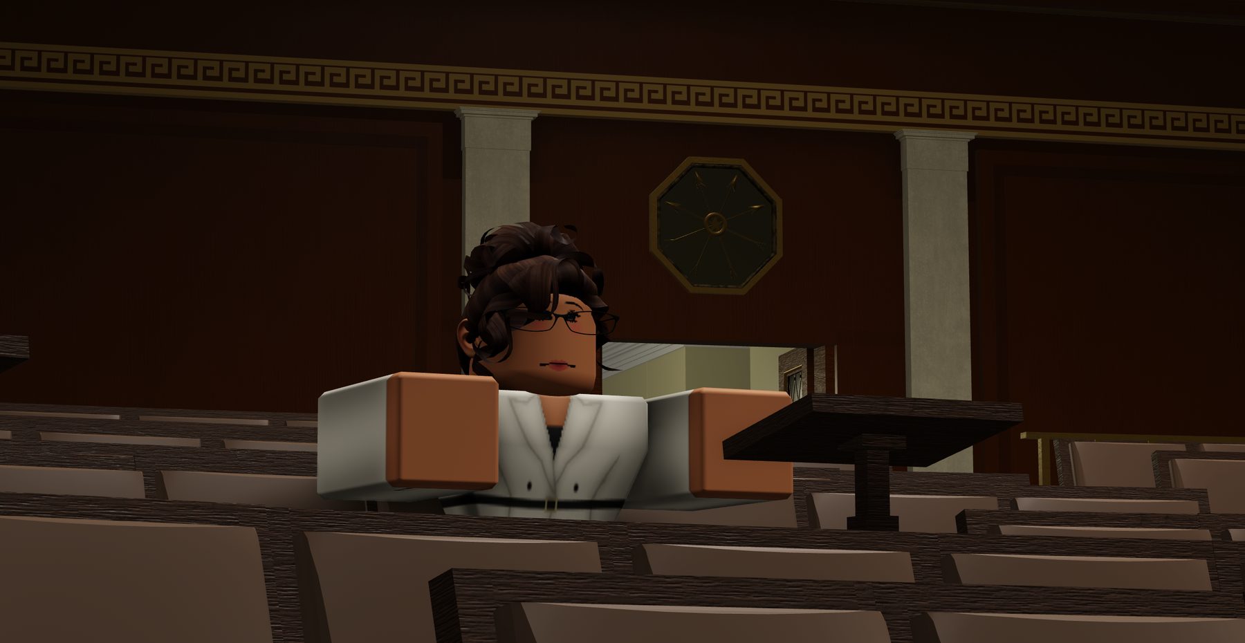 A legislator addressing the chamber.